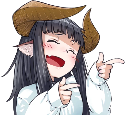 😄 Стикер «Horned girl&;s collection» для Telegram