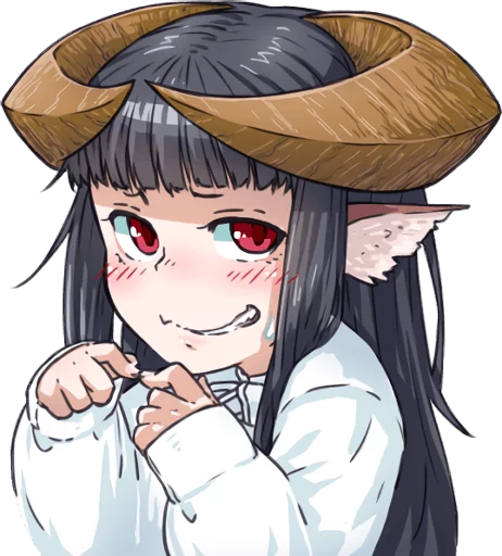 😅 Стикер «Horned girl&;s collection» для Telegram