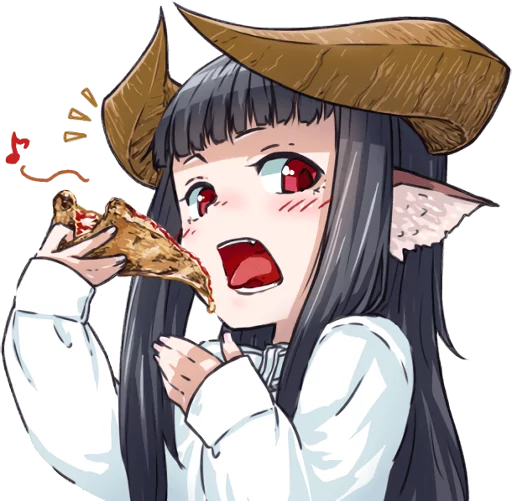 🍕 Стикер «Horned girl&;s collection» для Telegram