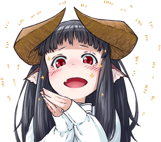 😃 Стикер «Horned girl&;s collection» для Telegram
