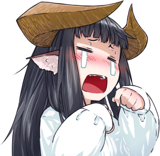 😭 Стикер «Horned girl&;s collection» для Telegram