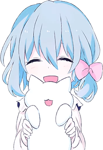 ☺️ Стикер «Light Blue Girl» для Telegram