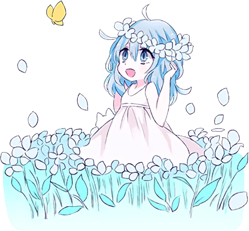 😇 Стикер «Light Blue Girl» для Telegram