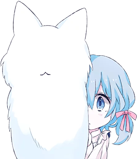 👀 Стикер «Light Blue Girl» для Telegram