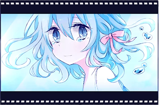 😢 Стикер «Light Blue Girl» для Telegram