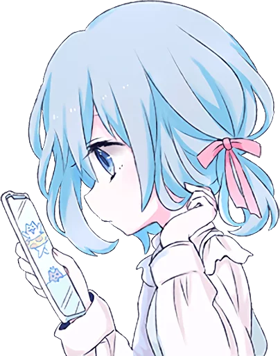 📱 Стикер «Light Blue Girl» для Telegram