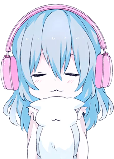 😽 Стикер «Light Blue Girl» для Telegram
