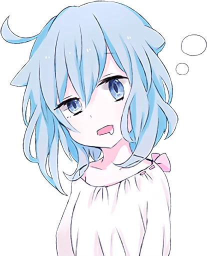 🤨 Стикер «Light Blue Girl» для Telegram