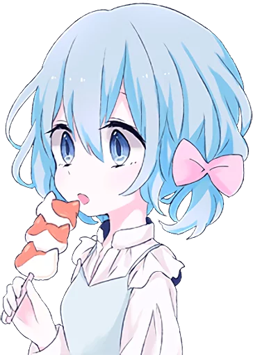 😋 Стикер «Light Blue Girl» для Telegram