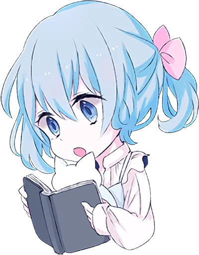 😮 Стикер «Light Blue Girl» для Telegram