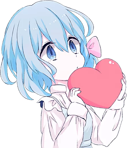 ❤️ Стикер «Light Blue Girl» для Telegram