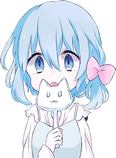 😋 Стикер «Light Blue Girl» для Telegram