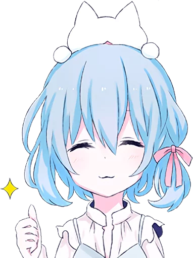 👍 Стикер «Light Blue Girl» для Telegram
