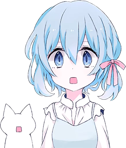 😰 Стикер «Light Blue Girl» для Telegram
