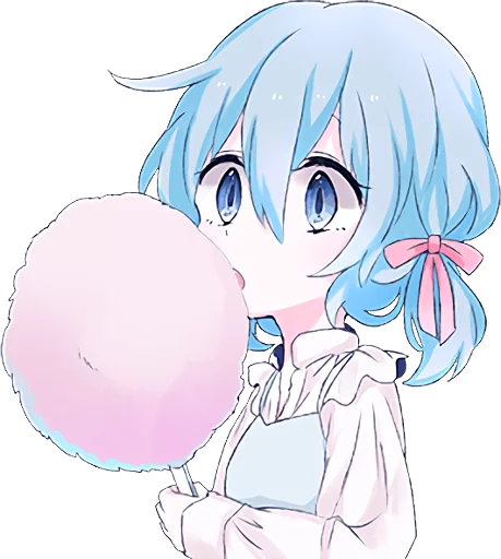 🍬 Стикер «Light Blue Girl» для Telegram