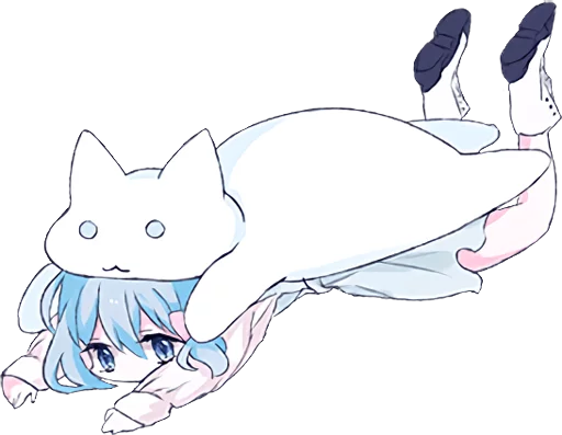 😸 Стикер «Light Blue Girl» для Telegram
