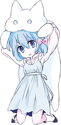 😺 Стикер «Light Blue Girl» для Telegram
