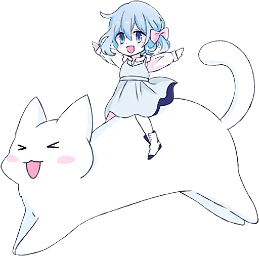 🤗 Стикер «Light Blue Girl» для Telegram