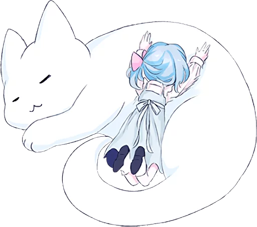 😴 Стикер «Light Blue Girl» для Telegram