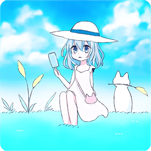 ☀️ Стикер «Light Blue Girl» для Telegram