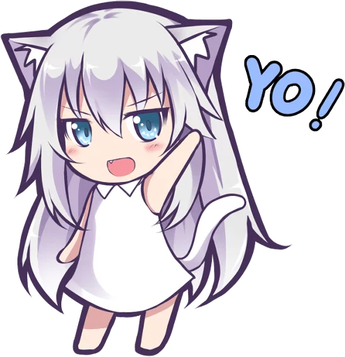 Стикерпак Mashiro Neko для Telegram