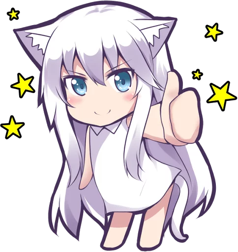 👍 Стикер «Mashiro Neko» для Telegram