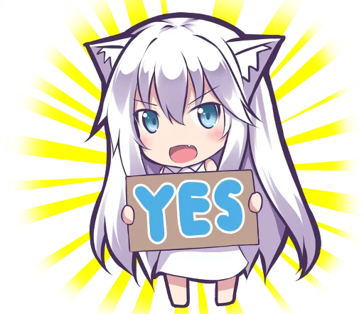 👍 Стикер «Mashiro Neko» для Telegram