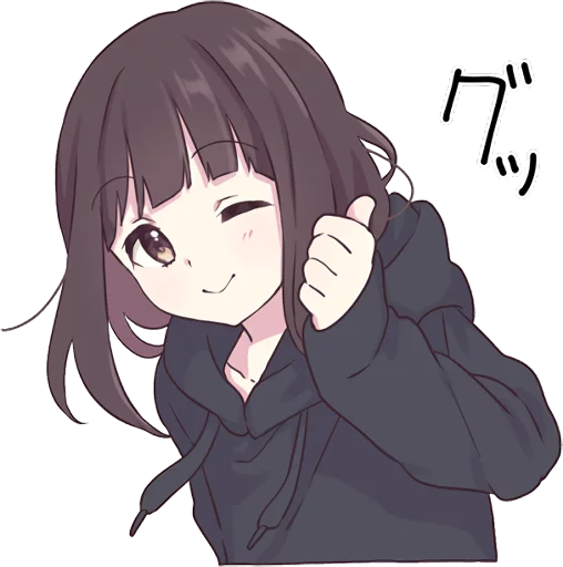 👍 Стикер «Menhera-chan.» для Telegram