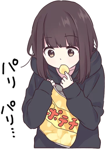 🤤 Стикер «Menhera-chan.» для Telegram