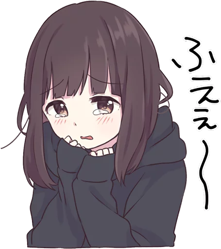 😰 Стикер «Menhera-chan.» для Telegram