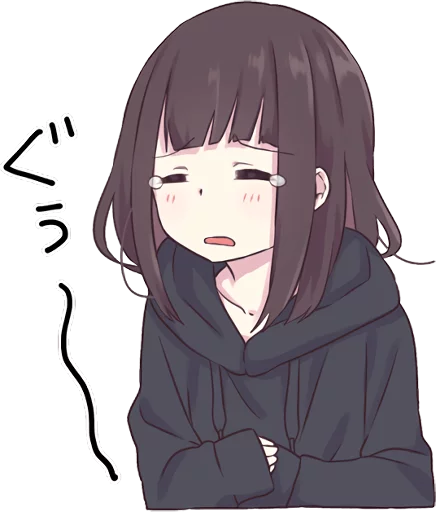 🤤 Стикер «Menhera-chan.» для Telegram