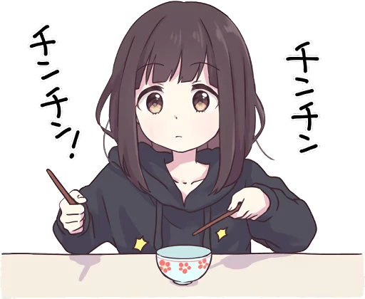 🤤 Стикер «Menhera-chan.» для Telegram