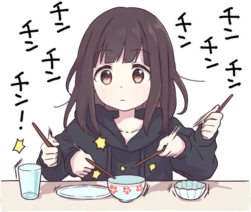 🤤 Стикер «Menhera-chan.» для Telegram