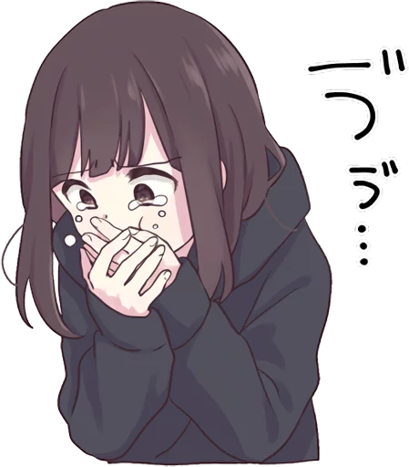 🤢 Стикер «Menhera-chan.» для Telegram