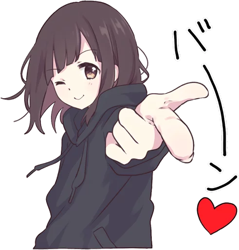😉 Стикер «Menhera-chan.» для Telegram