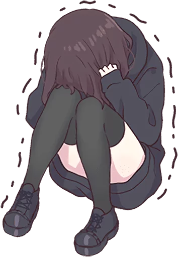 😢 Стикер «Menhera-chan 2 ENG» для Telegram