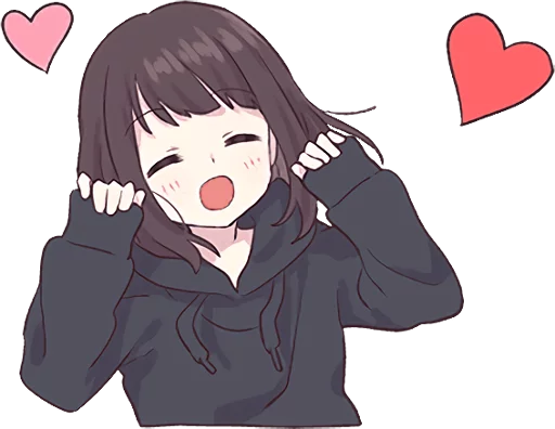 ❤️ Стикер «Menhera-chan 2 ENG» для Telegram