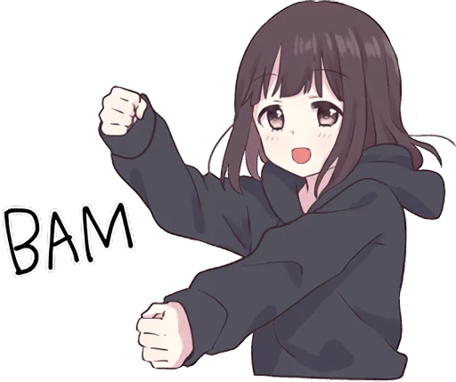 ✊ Стикер «Menhera-chan 2 ENG» для Telegram