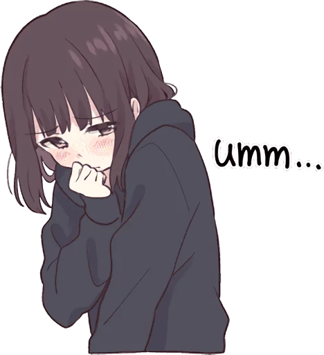 😕 Стикер «Menhera-chan 2 ENG» для Telegram
