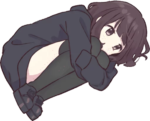 😒 Стикер «Menhera-chan 2 ENG» для Telegram
