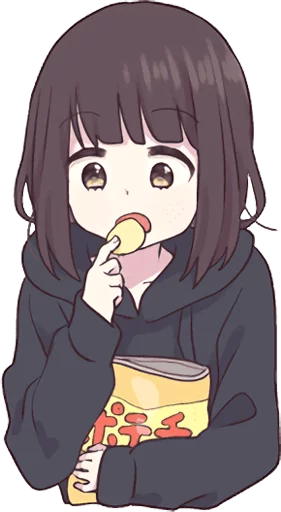 🍟 Стикер «Menhera-chan 2 ENG» для Telegram