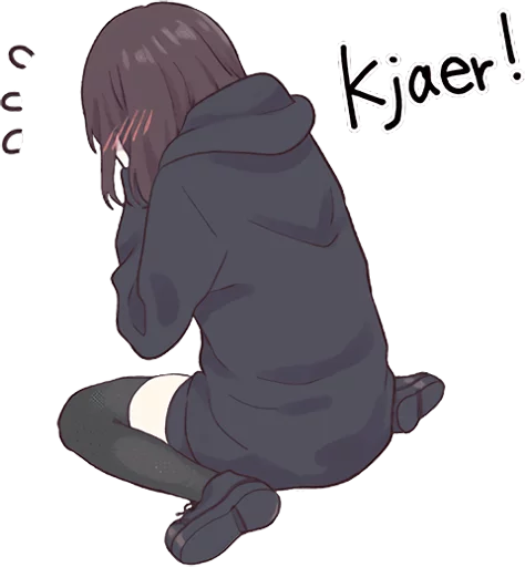 🤧 Стикер «Menhera-chan 2 ENG» для Telegram