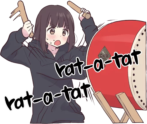 🥁 Стикер «Menhera-chan 2 ENG» для Telegram