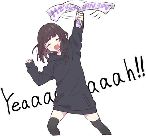 🙌 Стикер «Menhera-chan 2 ENG» для Telegram