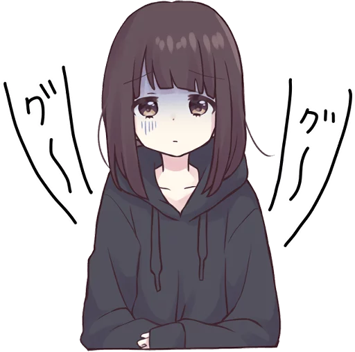 🤢 Стикер «Menhera-chan. 3» для Telegram