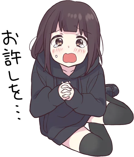 😭 Стикер «Menhera-chan. 3» для Telegram