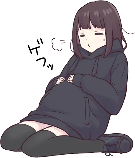 🤢 Стикер «Menhera-chan. 3» для Telegram