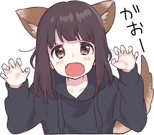 🐺 Стикер «Menhera-chan. 3» для Telegram