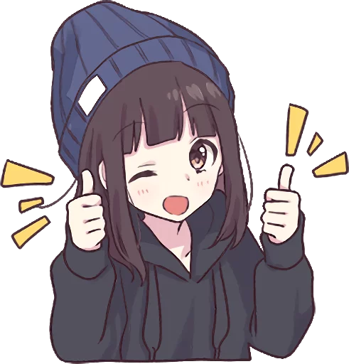 👍 Стикер «Menhera-chan. 3 ENG» для Telegram