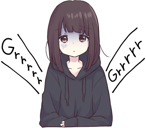🤢 Стикер «Menhera-chan. 3 ENG» для Telegram